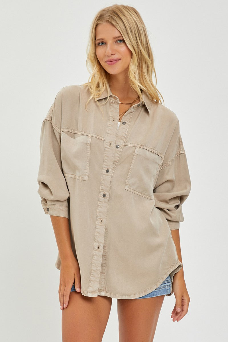 Oversized Tencel Shirts Locke & Key Boutique