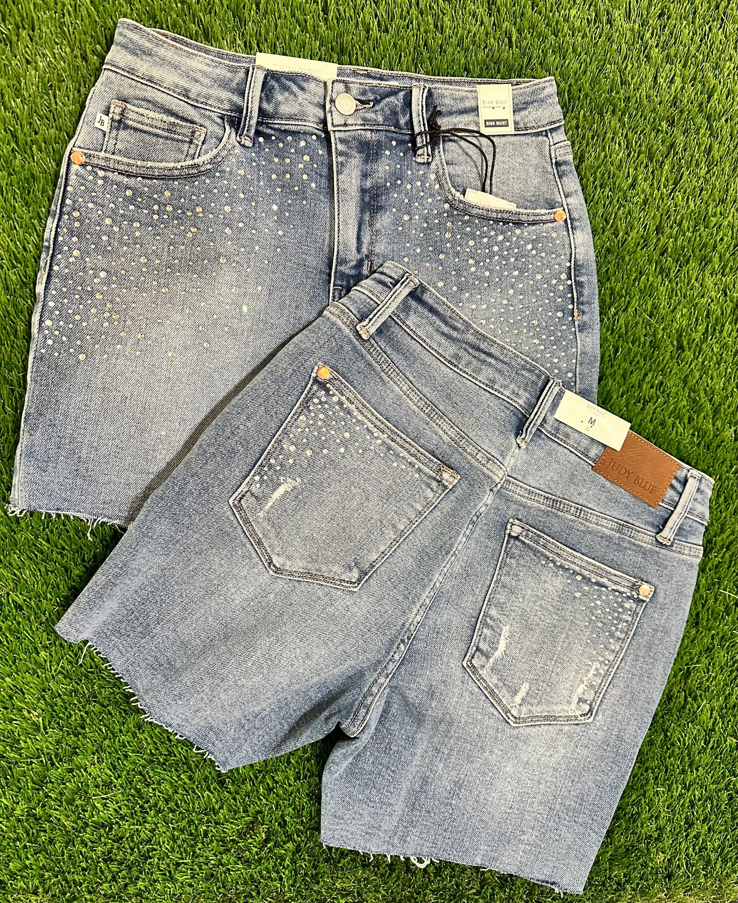 Judy Blue High Waist Rhinestone Shorts