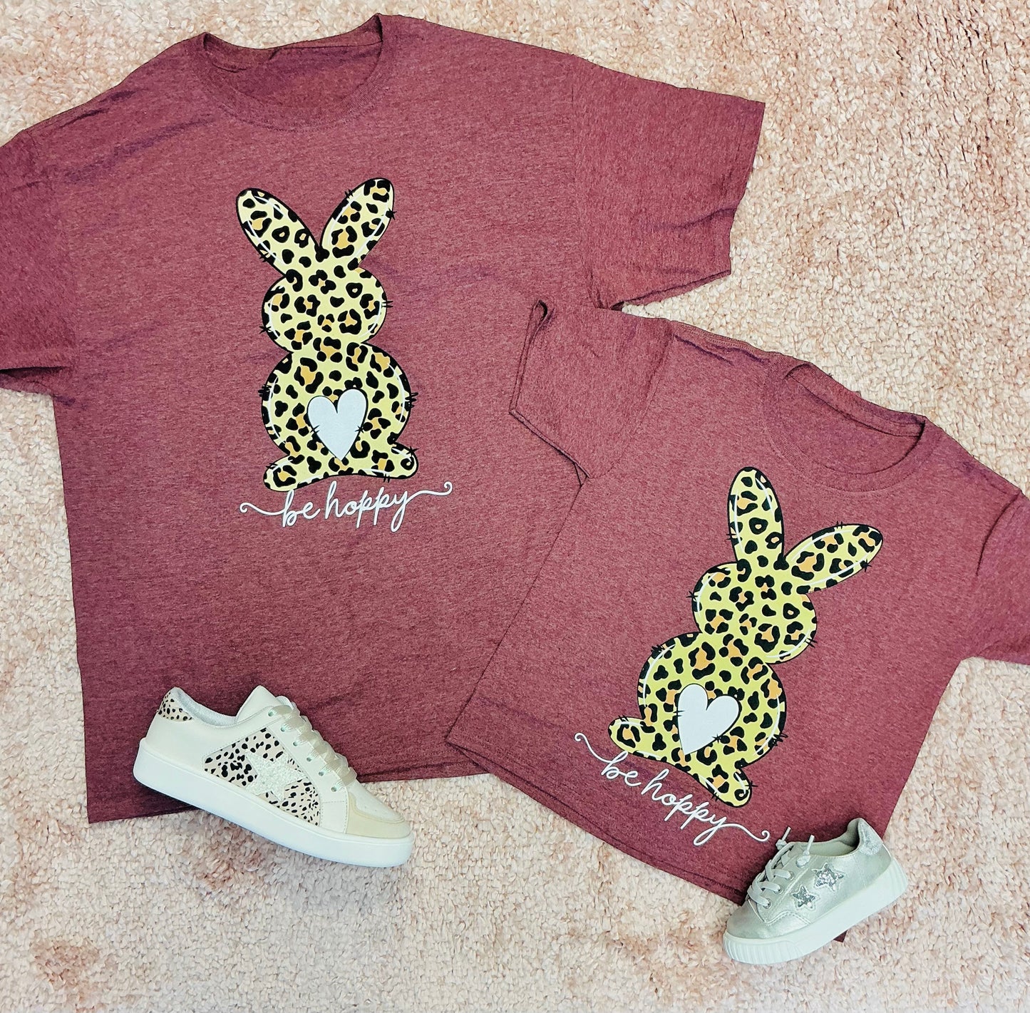 Be Hoppy Leopard Bunny T-Shirt