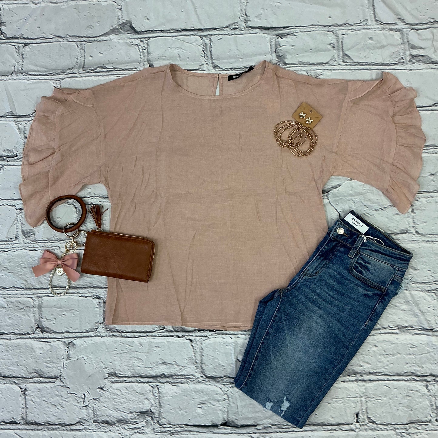Ruffle Sleeve Blouse