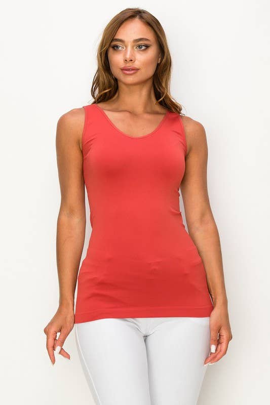 Reversible V or U Neckline Seamless Tank - Summer Colors
