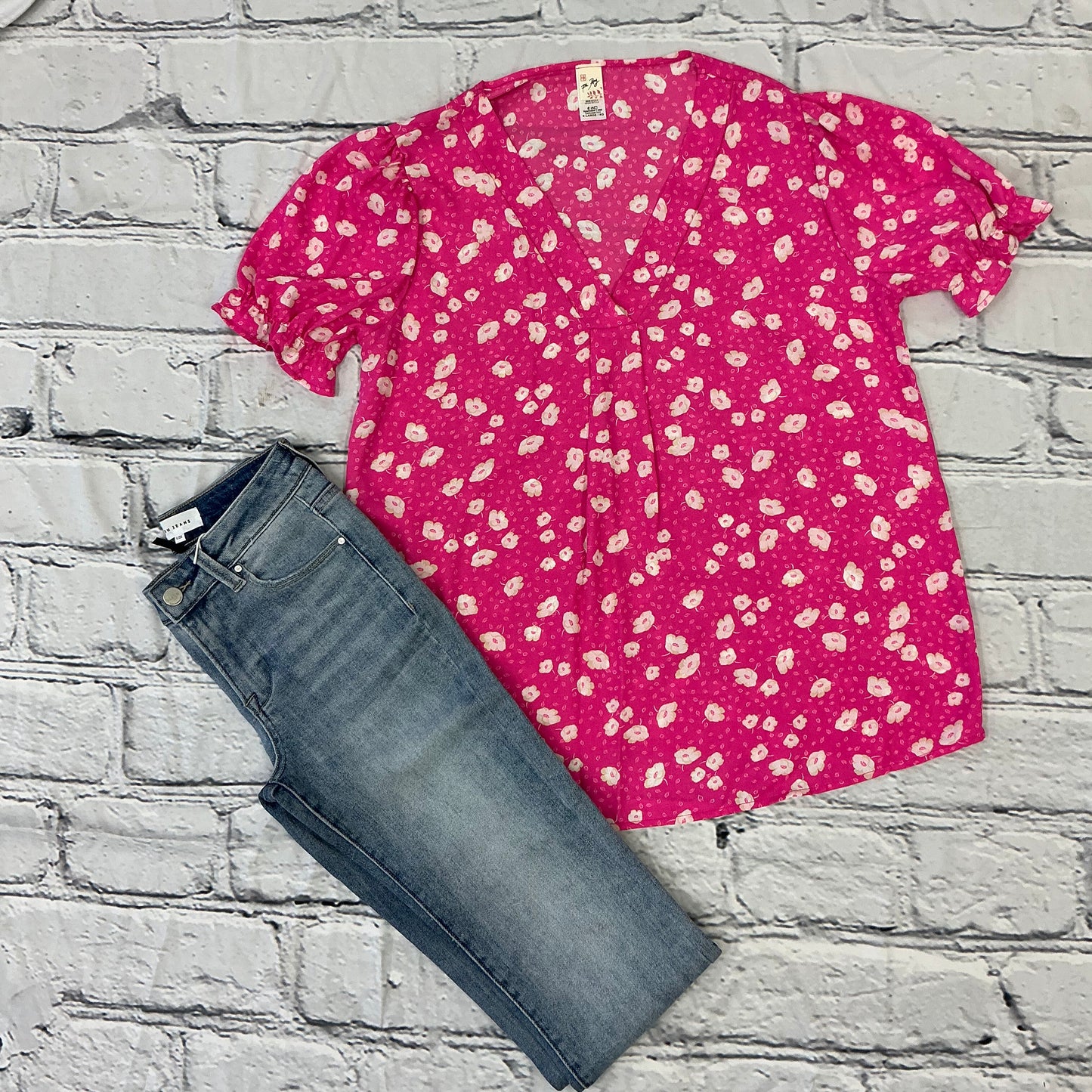Floral V Neck Top
