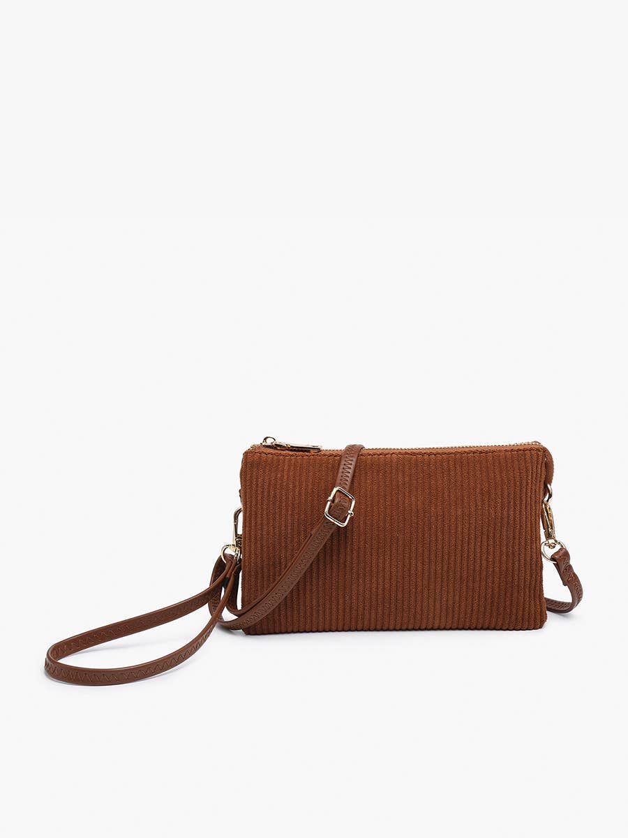 Riley Corduroy 3 Compartment Crossbody/Wristlet