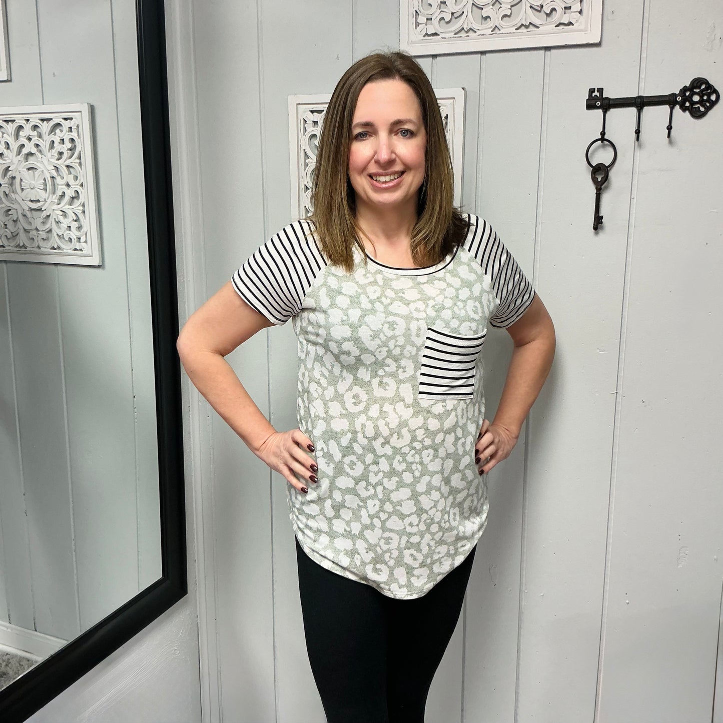 Animal Print Pocket Top