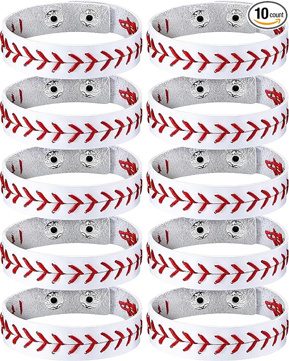 Leather Baseball Bracelet