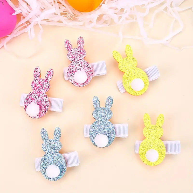 Easter Glitter Bunny Hair Clips (2 pk.) or Bows