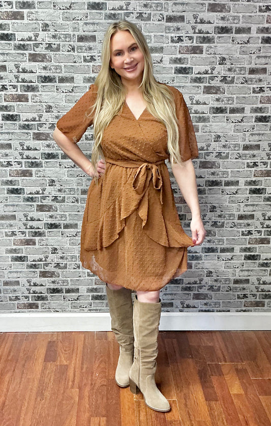 Aline V Neck Wrap Dress