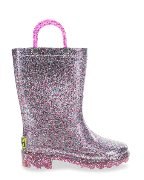 Kids Glitter Lighted Rain Boot