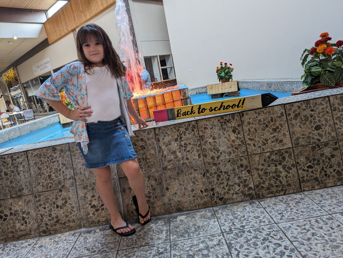 Kids Size Flower Print Cardigan Locke & Key Boutique