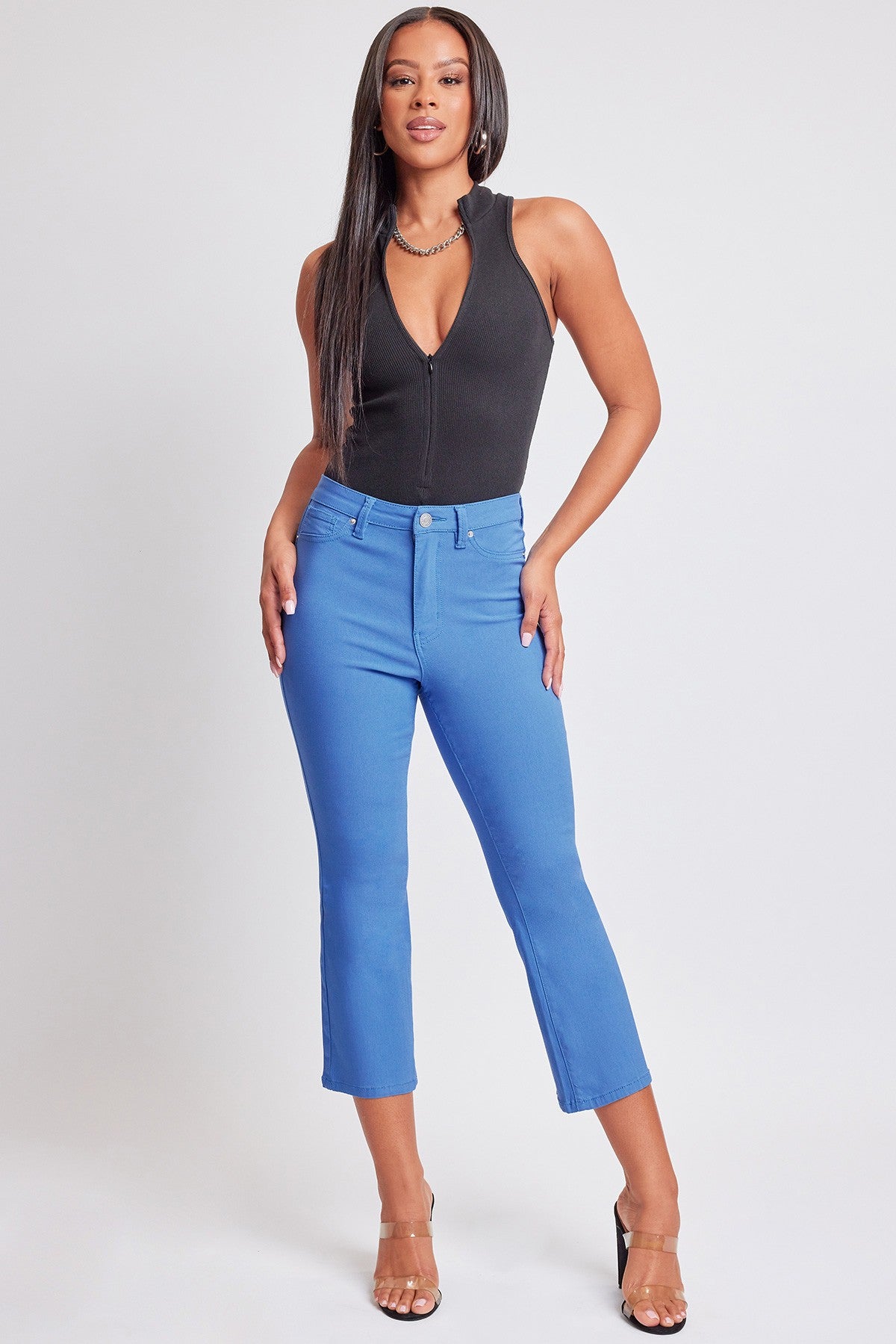 YMI Hyper Stretch Cropped Kick Flare Pants