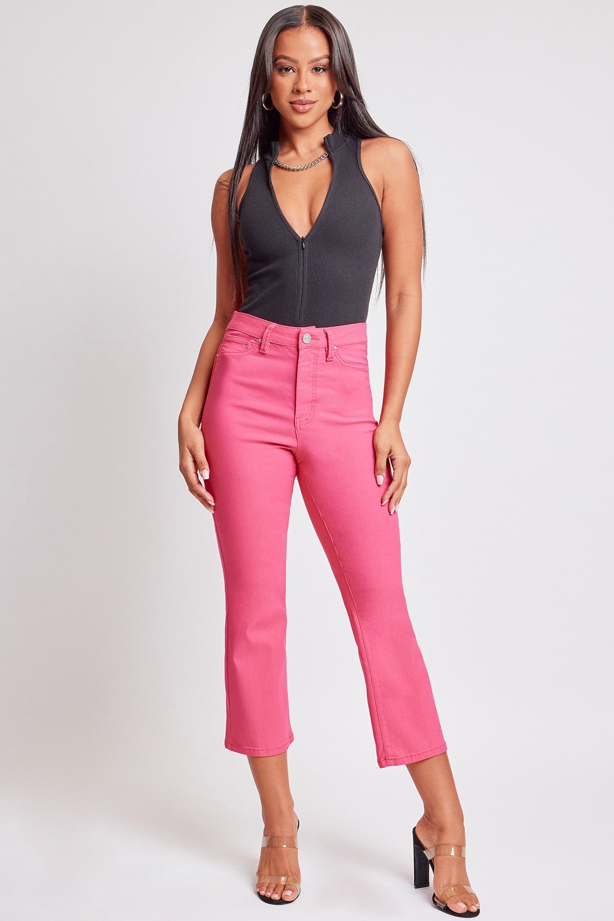 YMI Hyper Stretch Cropped Kick Flare Pants