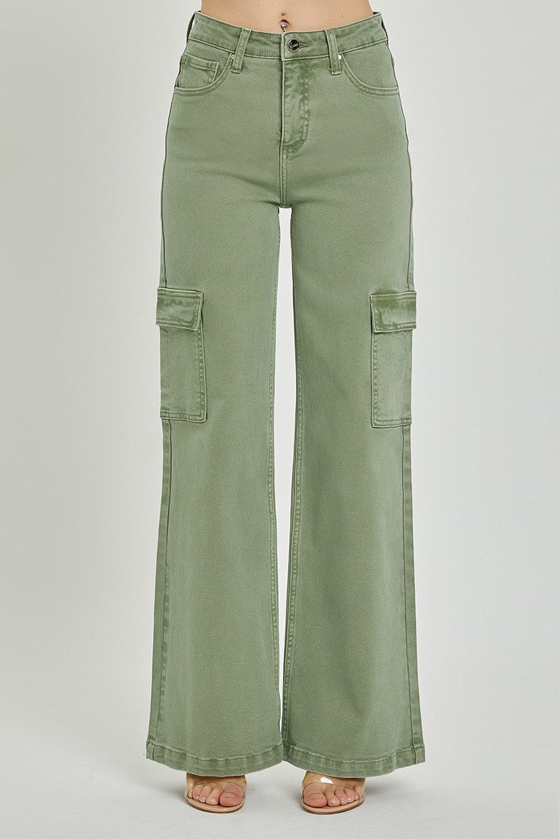 Risen High Rise Cargo Wide Pants