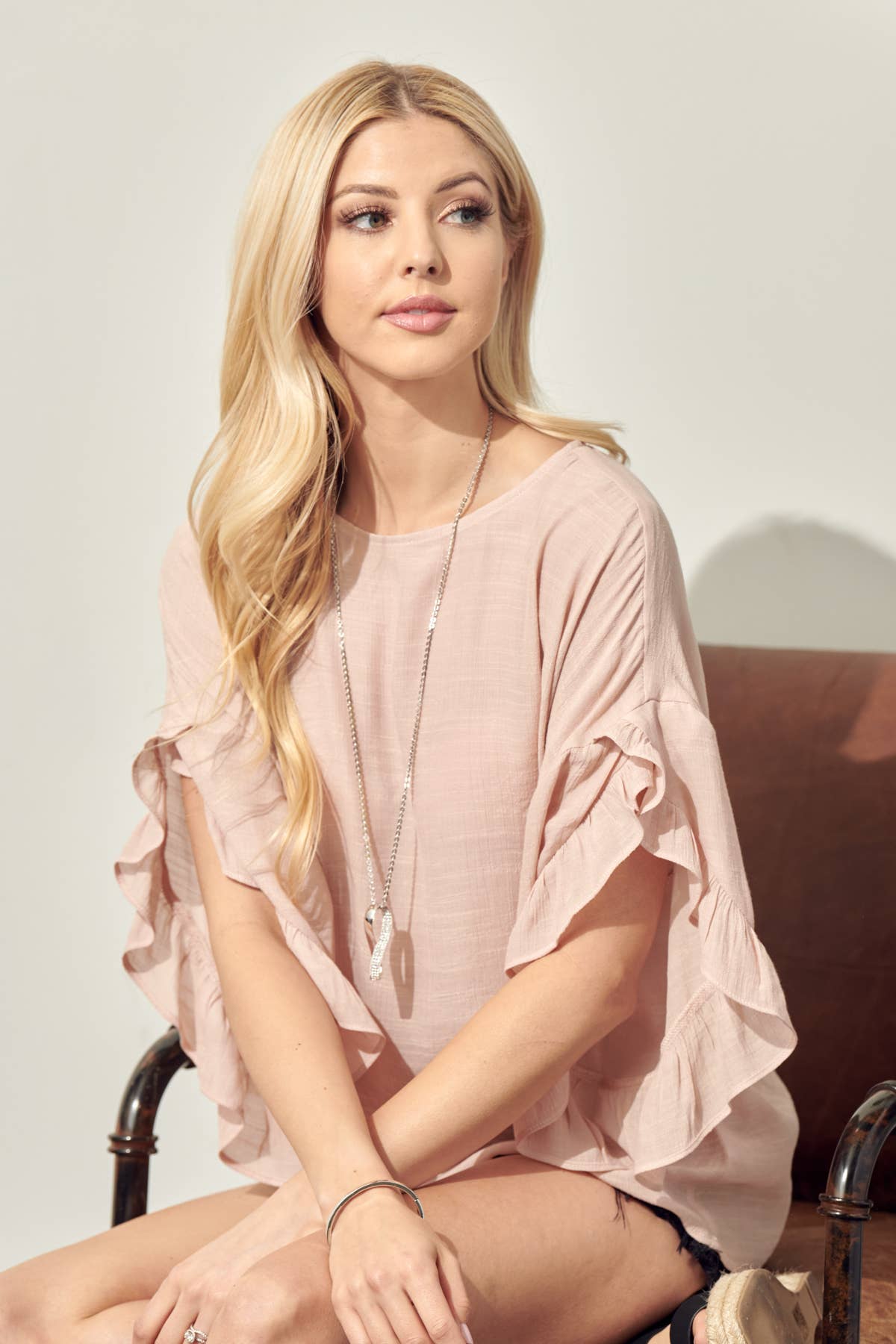 Ruffle Sleeve Blouse