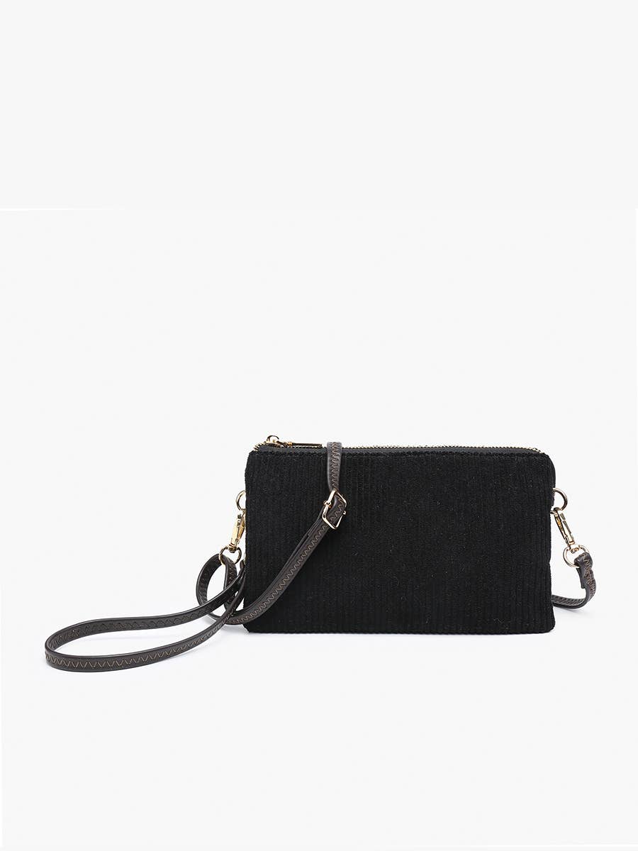 Riley Corduroy 3 Compartment Crossbody/Wristlet