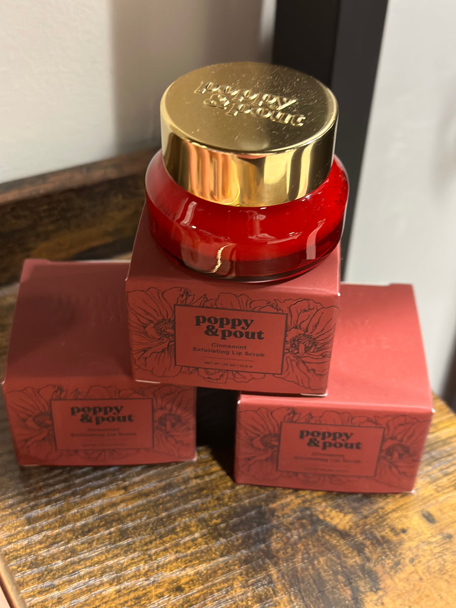 poppy & pout lip scrub Locke & Key Boutique