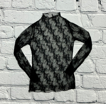 Lace Mesh Sheer Top