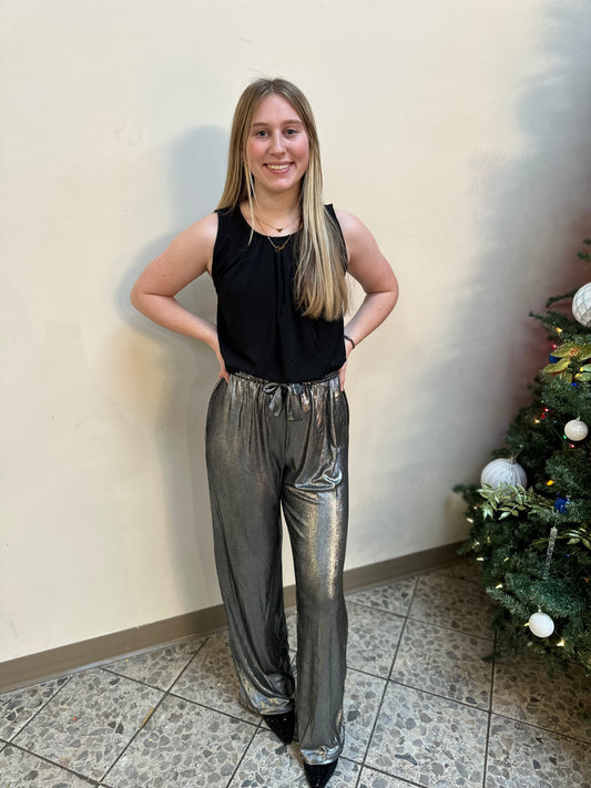 Sleeveless Front Neck Pleat Top *FINAL SALE*