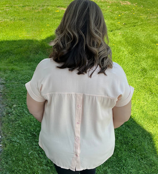 Short Sleeve Collard Top