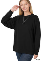 French Terry Raglan Sleeve Round Neck Pullover