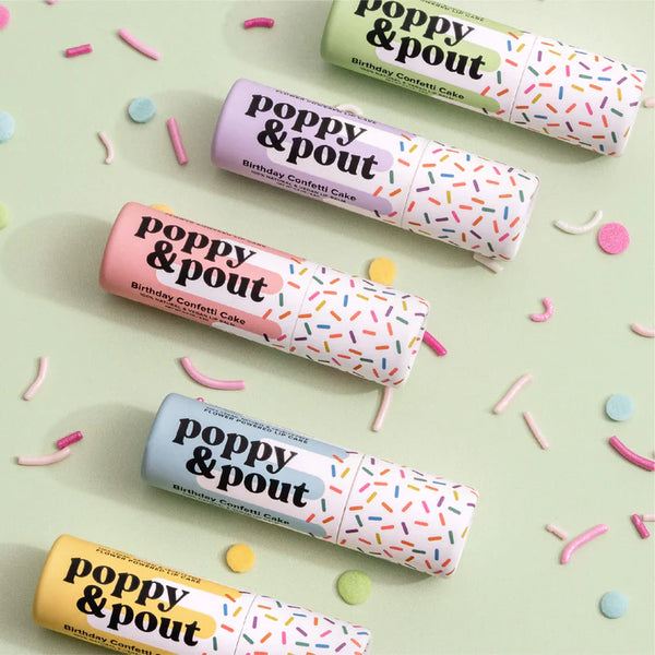 Poppy + Pout Lip Balm - Birthday Confetti Cake