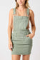 Judy Blue High Waist Garment Dyed Skirt Overall in Sage