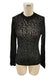 Sheer Mesh Mock Neck Top