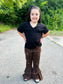 Kids Solid V Neck Top