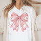 Coquette Ghost Girly Pink Ghost Bow Halloween Graphic Tee