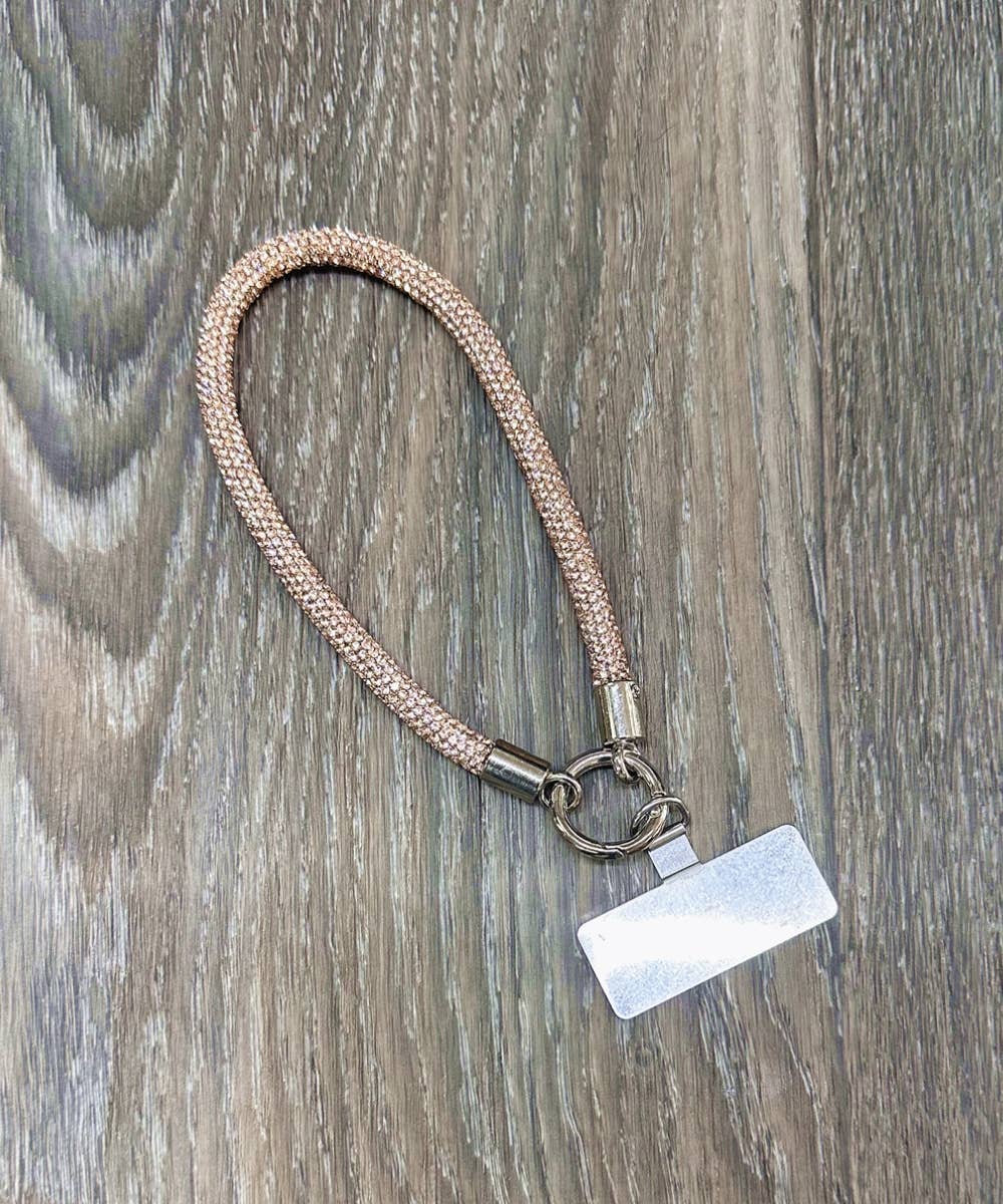 Keychain Rhinestone Wrist Strap Phone Holder