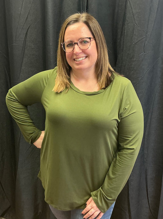 Olive Long Sleeve Top