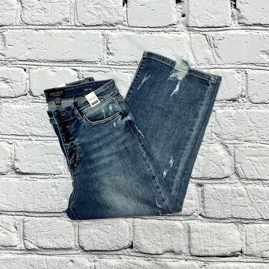 Judy Blue High Rise Button Fly Cropped Jean - Size 11