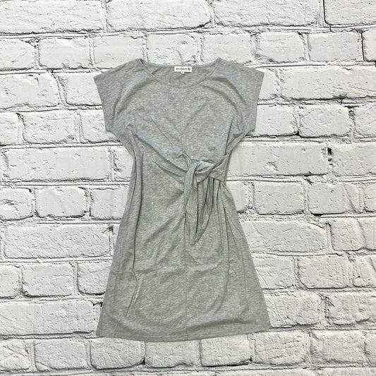 Solid Twist Knot Front Short Sleeve Tee Fit Dress