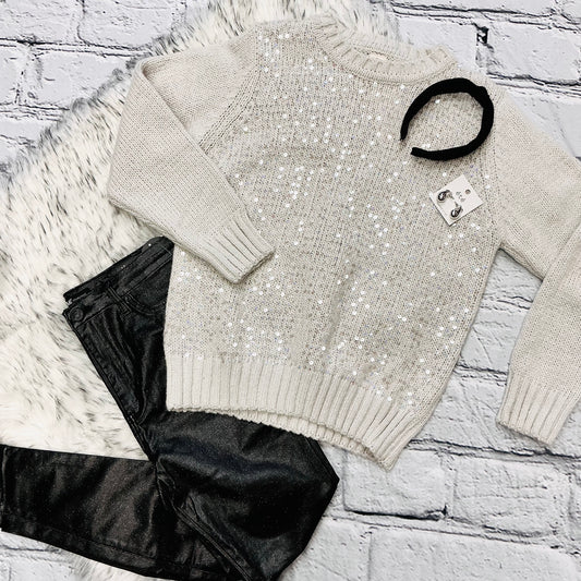 YMI Metallic Skinny Jean in Black - (Curvy)