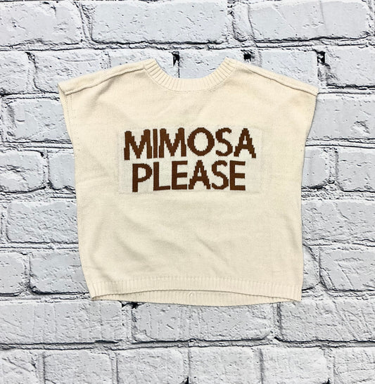 Mimosa Please Short Sleeve Pullover Sweater