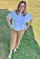 Acid Washed High Waist Frayed Hem Straight Pants