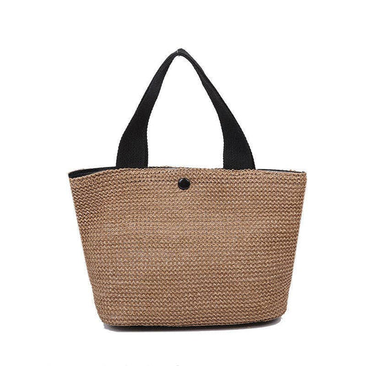 Simple Woven Straw Handbag