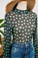 Fashion St Patrick Shamrock Long Sleeve Mesh Bodysuit