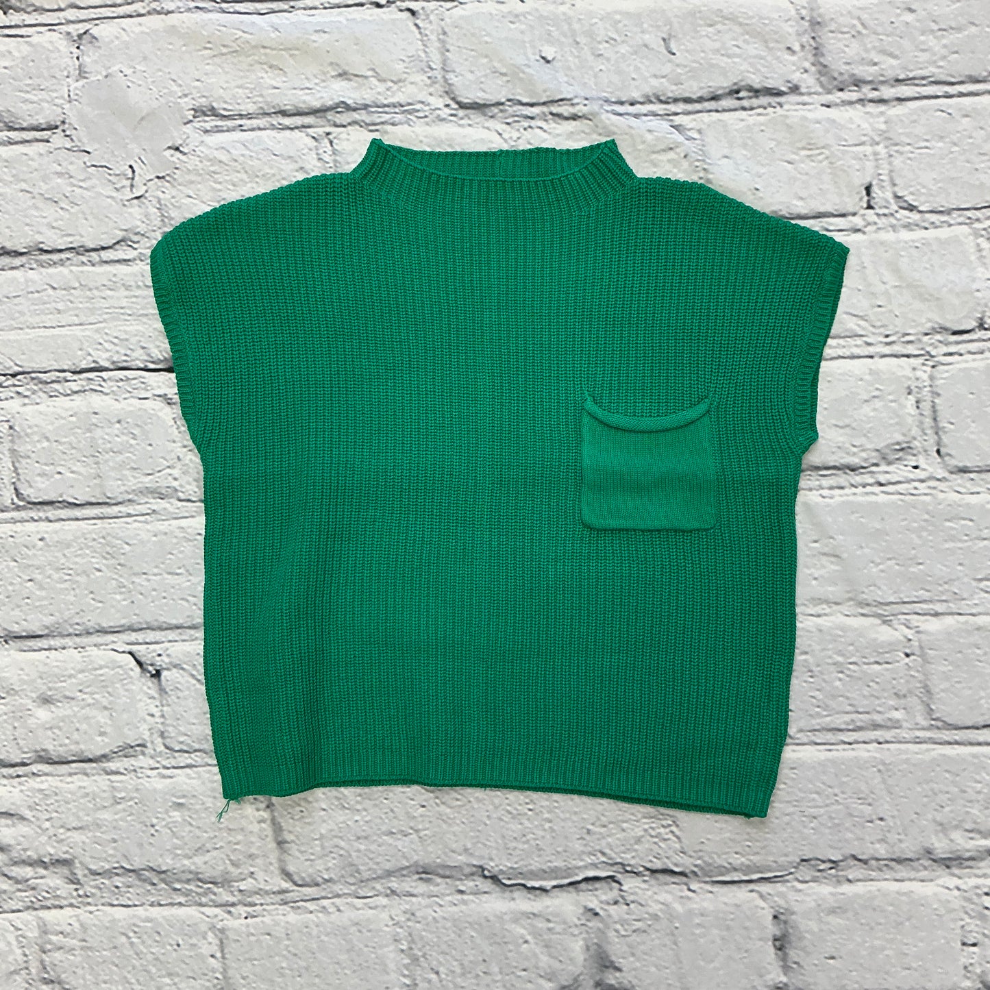 Mock Neck Short Sleeve Sweater
