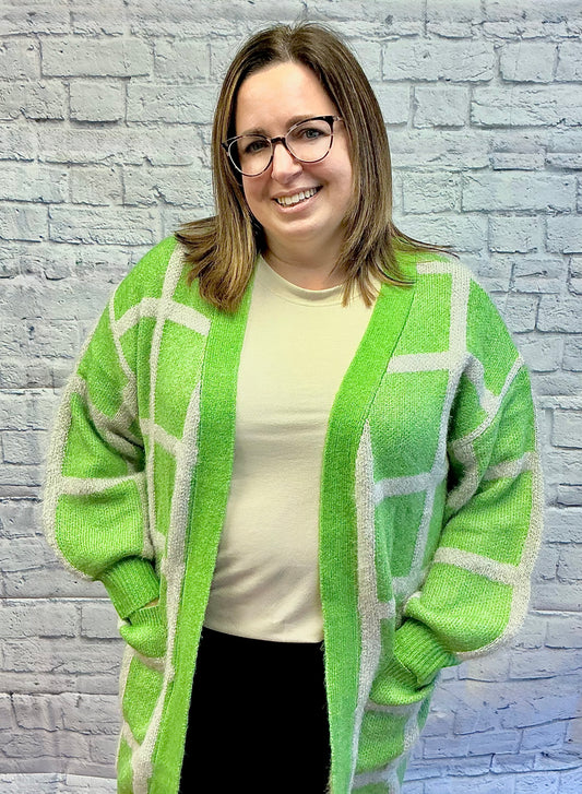 Grid Cardigan