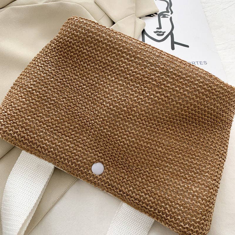 Simple Woven Straw Handbag
