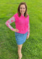 Spring Bloom Cap Sleeve Sweater