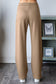 Solid Elastic Waist Pants with Pockets