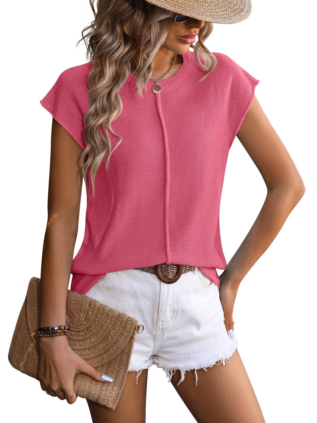 Spring Bloom Cap Sleeve Sweater