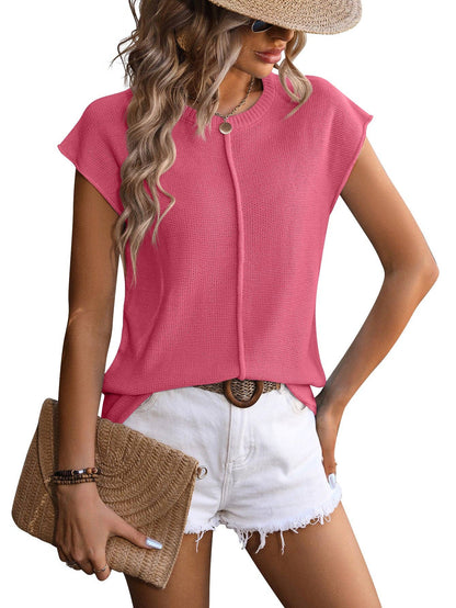 Spring Bloom Cap Sleeve Sweater