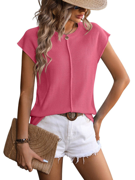 Spring Bloom Cap Sleeve Sweater