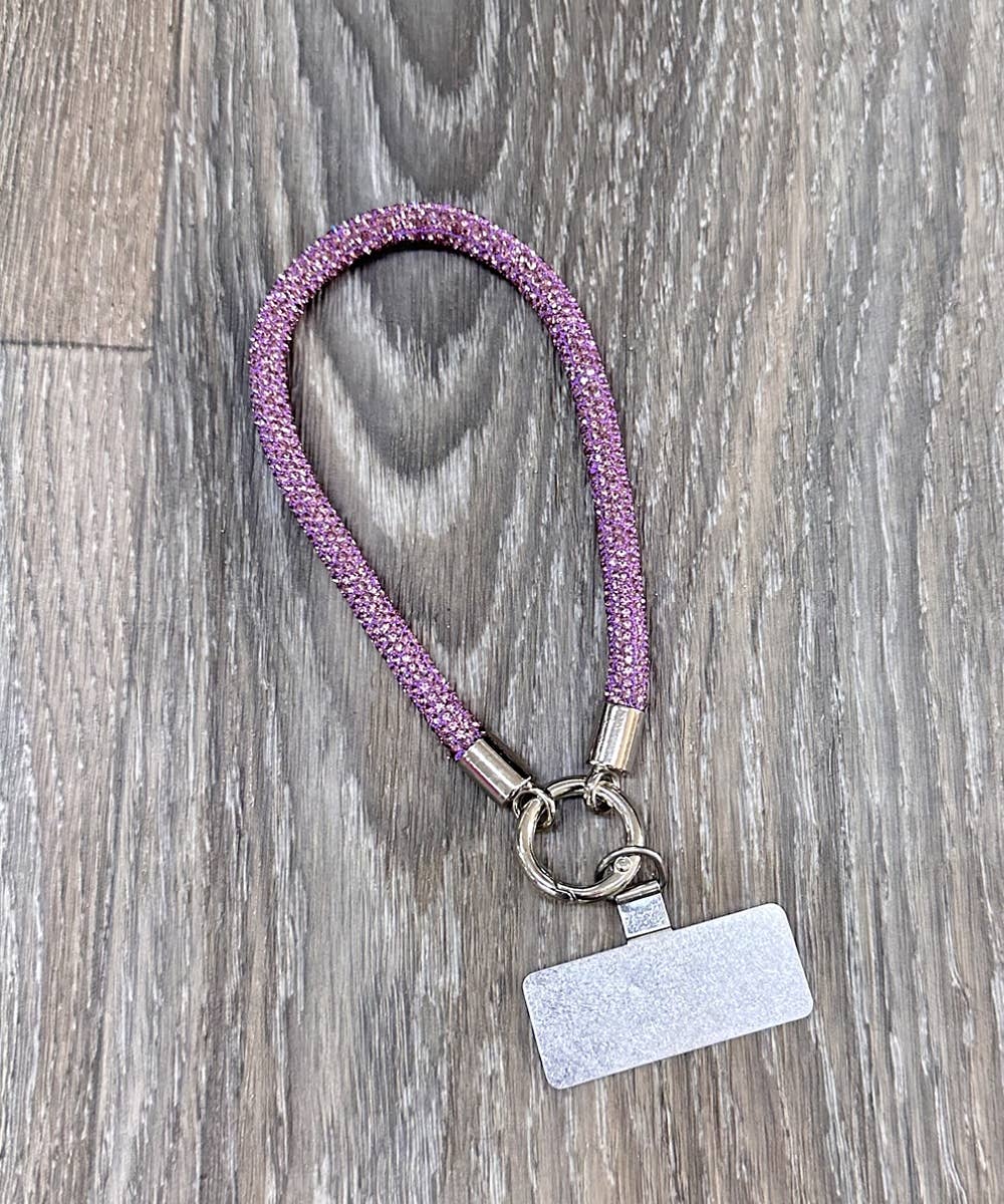 Keychain Rhinestone Wrist Strap Phone Holder