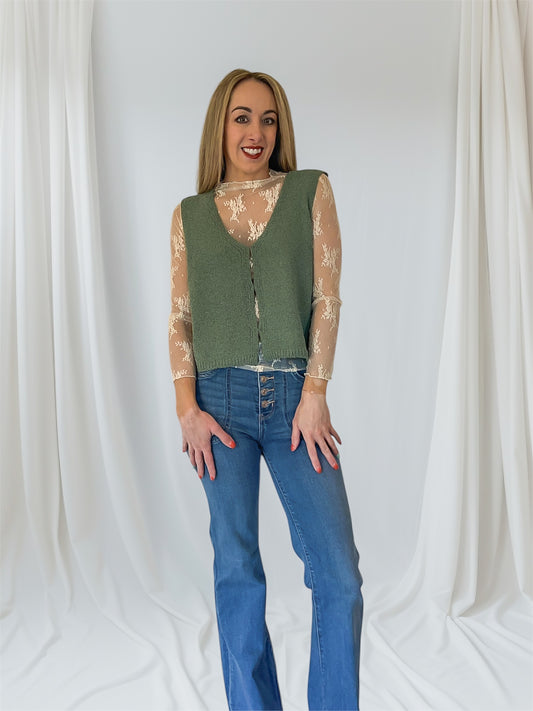 Hook & Eye Knit Sweater Vest