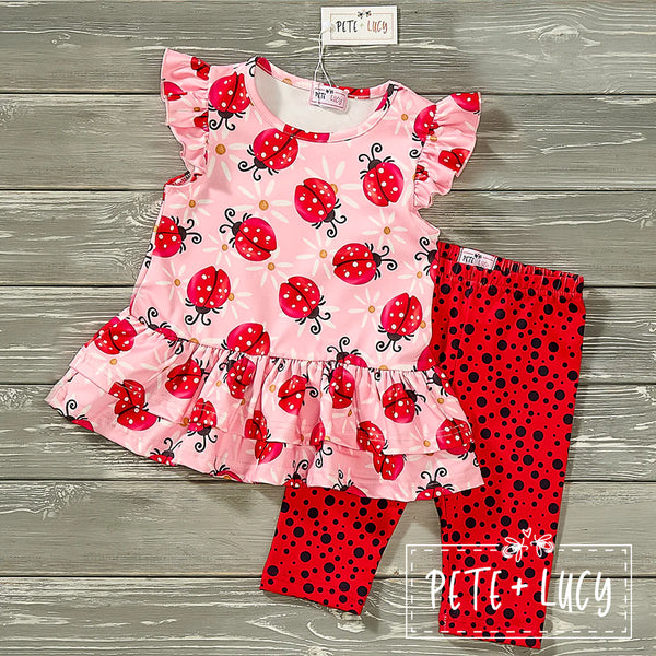 Ladybug+ Daisy capri set