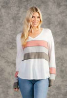 Sew In Love - Ivory Multi Color Long Sleeve Top