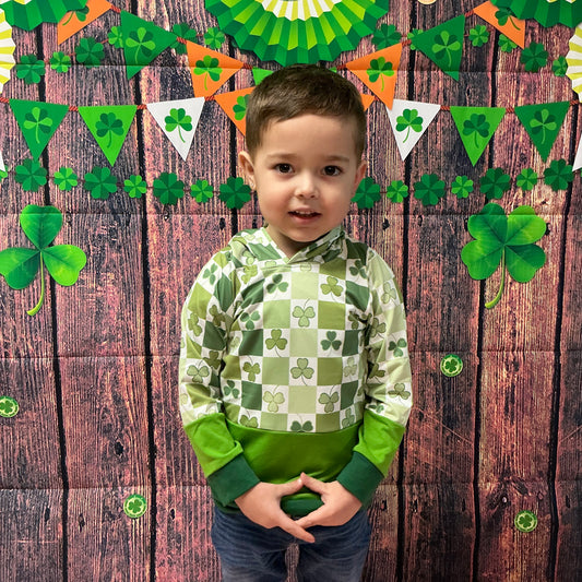 Boys St. Paddy's Checkerboard Hoodie